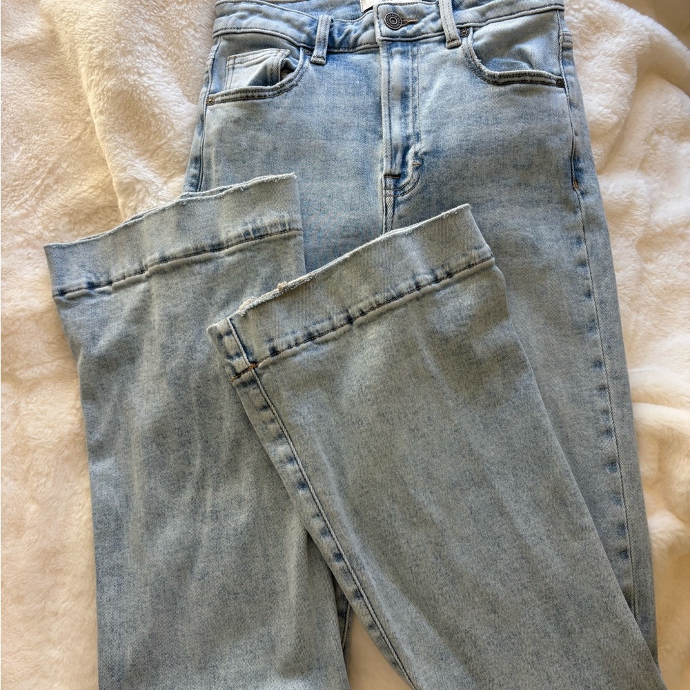 Hidden - Light Wash Wide Leg Jeans - Women's Flare & Wide Leg